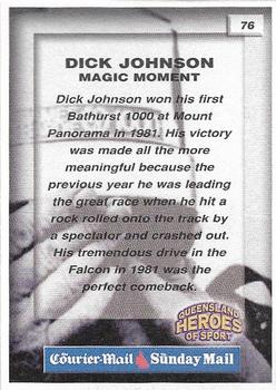 2002 Courier Mail Sunday Mail Queensland Heroes of Sport #76 Dick Johnson Back