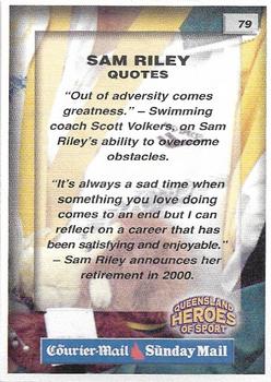 2002 Courier Mail Sunday Mail Queensland Heroes of Sport #79 Sam Riley Back
