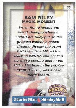 2002 Courier Mail Sunday Mail Queensland Heroes of Sport #80 Sam Riley Back