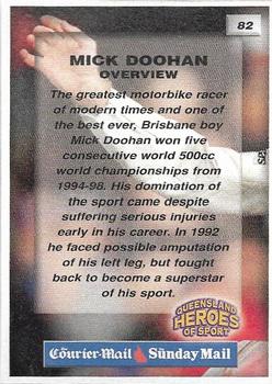 2002 Courier Mail Sunday Mail Queensland Heroes of Sport #82 Mick Doohan Back
