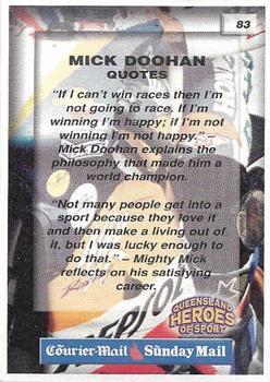 2002 Courier Mail Sunday Mail Queensland Heroes of Sport #83 Mick Doohan Back