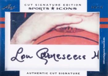 2012 Leaf Sports Icons Cut Signature Edition - Dual Cut Autographs #NNO John Kundla / Lou Carnesecca Back