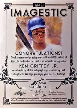 2021 Leaf Art of Sport - Imagestic Autographs Silver #IM-KGJ Ken Griffey Jr. Back