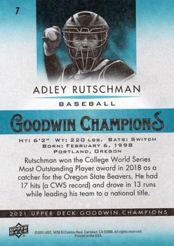 2021 Upper Deck Goodwin Champions - Turquoise #7 Adley Rutschman Back