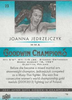 2021 Upper Deck Goodwin Champions - Turquoise #23 Joanna Jedrzejczyk Back