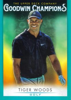 2021 Upper Deck Goodwin Champions - Turquoise #25 Tiger Woods Front