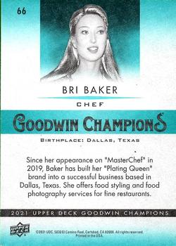 2021 Upper Deck Goodwin Champions - Turquoise #66 Bri Baker Back