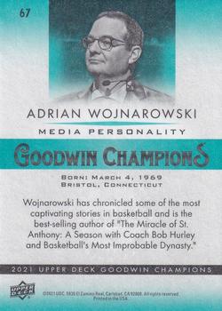 2021 Upper Deck Goodwin Champions - Turquoise #67 Adrian Wojnarowski Back