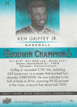 2021 Upper Deck Goodwin Champions - Turquoise #71 Ken Griffey Jr. Back