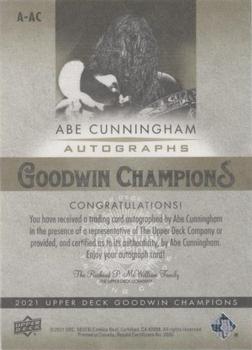 2021 Upper Deck Goodwin Champions - Autographs #A-AC Abe Cunningham Back