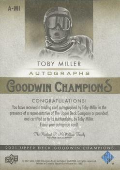 2021 Upper Deck Goodwin Champions - Autographs #A-MI Toby Miller Back