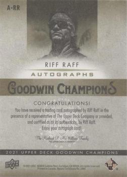 2021 Upper Deck Goodwin Champions - Autographs #A-RR Riff Raff Back