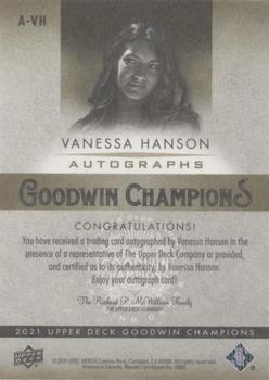 2021 Upper Deck Goodwin Champions - Autographs #A-VH Vanessa Hanson Back