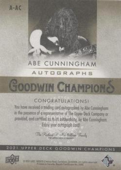 2021 Upper Deck Goodwin Champions - Autographs Inscriptions #A-AC Abe Cunningham Back