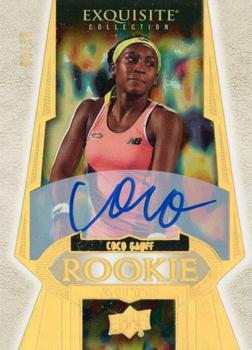 2021 Upper Deck Goodwin Champions - Exquisite Collection Rookie Autographs Gold Spectrum #RA-CG Coco Gauff Front