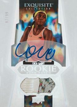 2021 Upper Deck Goodwin Champions - Exquisite Collection Rookie Auto Materials #RAR-CG Coco Gauff Front