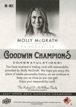 2021 Upper Deck Goodwin Champions - Memorabilia #M-MC Molly McGrath Back