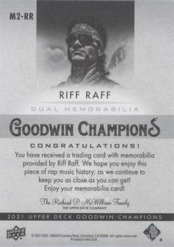 2021 Upper Deck Goodwin Champions - Memorabilia Dual Swatch #M2-RR Riff Raff Back