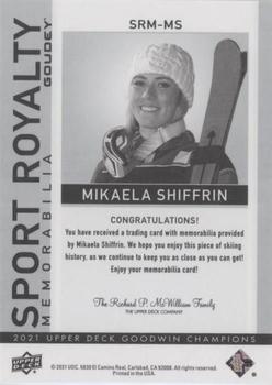 2021 Upper Deck Goodwin Champions - Goudey Sport Royalty Memorabilia #SRM-MS Mikaela Shiffrin Back