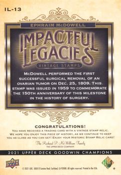2021 Upper Deck Goodwin Champions - Impactful Legacies Stamp Relics #IL-13 Ephraim McDowell Back