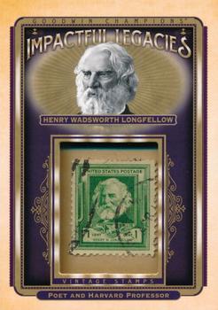 2021 Upper Deck Goodwin Champions - Impactful Legacies Stamp Relics #IL-19 Henry Wadsworth Longfellow Front