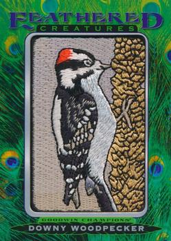 2021 Upper Deck Goodwin Champions - Feathered Creatures Manufactured Patches #FC-1 Downy Woodpecker Front