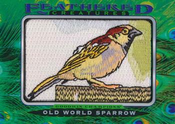 2021 Upper Deck Goodwin Champions - Feathered Creatures Manufactured Patches #FC-2 Old World Sparrow Front