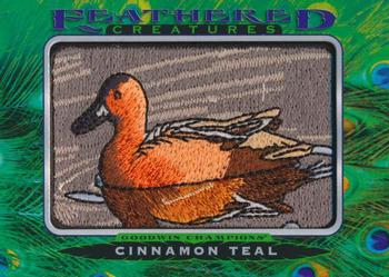 2021 Upper Deck Goodwin Champions - Feathered Creatures Manufactured Patches #FC-16 Cinnamon Teal Front