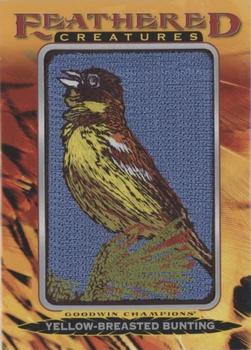2021 Upper Deck Goodwin Champions - Feathered Creatures Manufactured Patches #FC-83 Yellow-Breasted Bunting Front