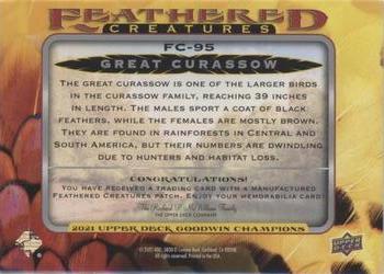 2021 Upper Deck Goodwin Champions - Feathered Creatures Manufactured Patches #FC-95 Great Currassow Back