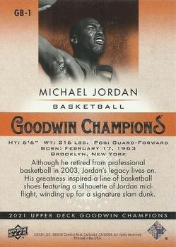 2021 Upper Deck Goodwin Champions - All-World Basketball #GB-1 Michael Jordan Back