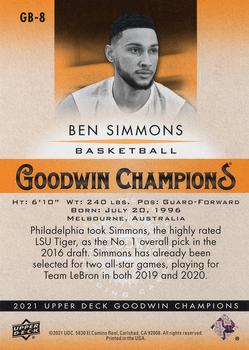 2021 Upper Deck Goodwin Champions - All-World Basketball #GB-8 Ben Simmons Back
