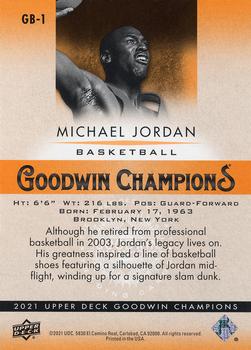 2021 Upper Deck Goodwin Champions - All-World Basketball Blue #GB-1 Michael Jordan Back