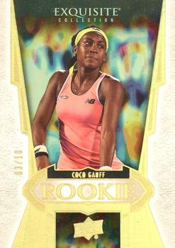 2021 Upper Deck Goodwin Champions - Exquisite Collection Rookies Gold Spectrum #R-CG Coco Gauff Front
