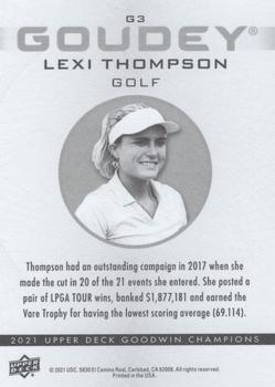 2021 Upper Deck Goodwin Champions - Goudey #G3 Lexi Thompson Back