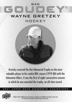 2021 Upper Deck Goodwin Champions - Goudey Platinum #G40 Wayne Gretzky Back
