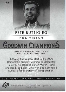 2021 Upper Deck Goodwin Champions - Platinum #22 Pete Buttigieg Back