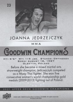 2021 Upper Deck Goodwin Champions - Platinum #23 Joanna Jedrzejczyk Back