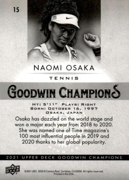 2021 Upper Deck Goodwin Champions - Platinum Rainbow #15 Naomi Osaka Back