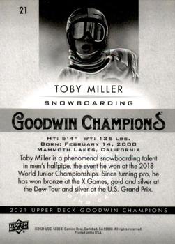 2021 Upper Deck Goodwin Champions - Platinum Rainbow #21 Toby Miller Back