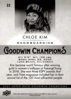 2021 Upper Deck Goodwin Champions - Platinum Rainbow #32 Chloe Kim Back