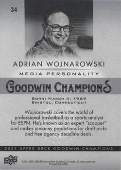 2021 Upper Deck Goodwin Champions - Platinum Rainbow #34 Adrian Wojnarowski Back