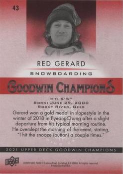 2021 Upper Deck Goodwin Champions - Platinum Red #43 Red Gerard Back