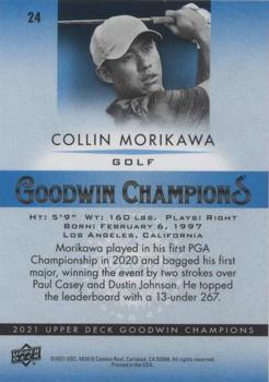 2021 Upper Deck Goodwin Champions - Platinum Blue #24 Collin Morikawa Back