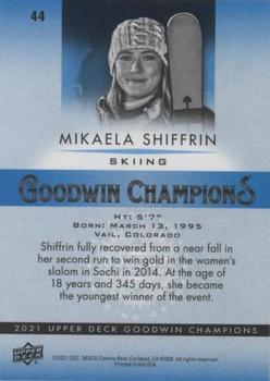 2021 Upper Deck Goodwin Champions - Platinum Blue #44 Mikaela Shiffrin Back