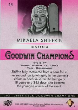 2021 Upper Deck Goodwin Champions - Platinum Pink Traxx #44 Mikaela Shiffrin Back