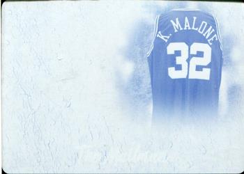 2018 Leaf In The Game Used Sports - The Nickname Hall of Fame Relics Printing Plates Cyan #NHF-20 Karl Malone Front