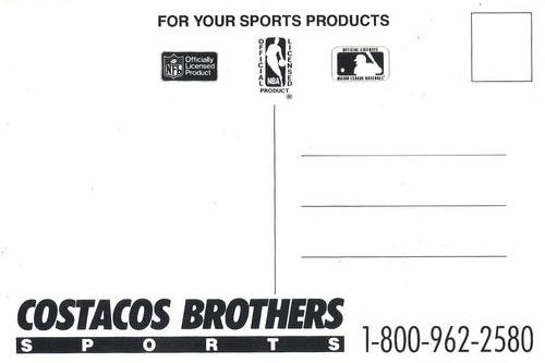 1990 Costacos Brothers Sports Postcards #NNO Roger Clemens Back