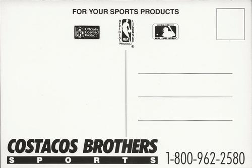 1990 Costacos Brothers Sports Postcards #NNO Tom Gordon Back