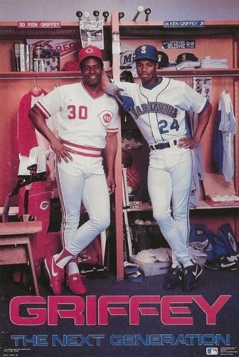 1990 Costacos Brothers Sports Postcards #NNO Ken Griffey Sr. / Ken Griffey Jr. Front